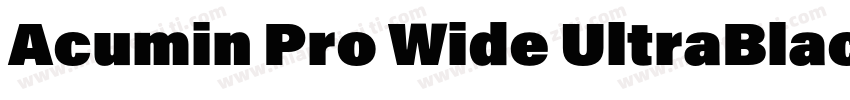 Acumin Pro Wide UltraBlack字体转换
